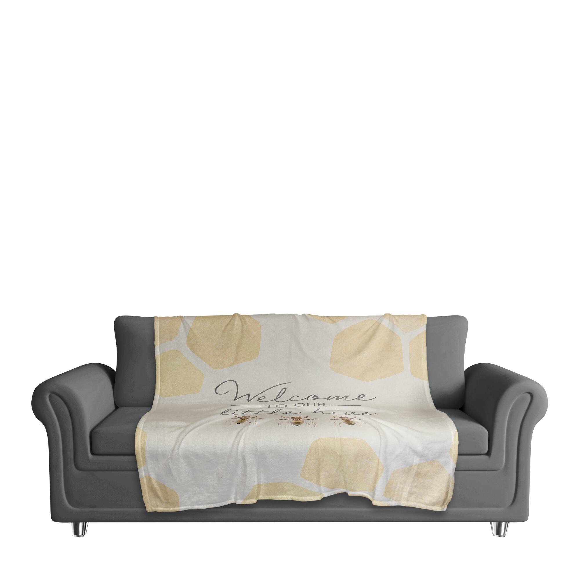 Welcome To Our Hive Fleece Throw